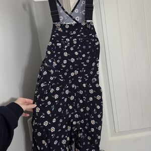 Duluth Trading Co Navy Floral Jumpsuit